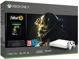 Console Xbox One X - 1To -  Edition limitée Robot White + Fallout 76