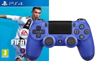 Manette DualShock 4 (Plusieurs Coloris - V2) + FIFA 19