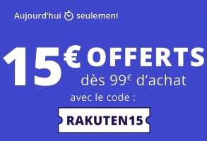 15€ Offerts dès 99€ d'Achat