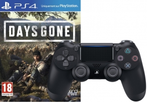 Manette DualShock 4 (Noire ou Rouge - V2) + Days Gone