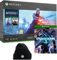 Console Xbox One X - 1To - Edition Gold Rush + Battlefield V - Edition Deluxe + Battlefield 1943 + Crackdown 3 + Bonnet