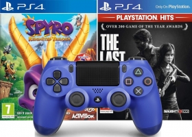 Manette DualShock 4 (Plusieurs Coloris - V2) + Spyro Reignited Trilogy + 1 Jeu Playstation Hits (Au Choix)