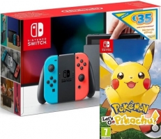 Console Nintendo Switch (Néon) + Pokémon Let's Go Pikachu ou Evoli + 35€ de Crédit (eShop)