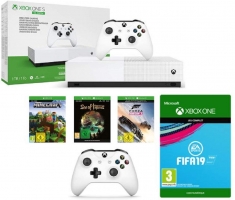 Console Xbox One S All Digital - 1To + 2ème Mannete + FIFA 19 + Sea of Thieves + Forza Horizon 3 + Minecraft