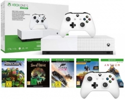 Console Xbox One S All Digital - 1To + 2ème Manette + Sea of Thieves + Forza Horizon 3 + Minecraft + Anthem + PUBG