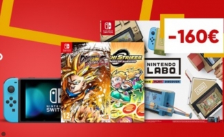 Console Nintendo Switch (Néon) + Dragon Ball Fighter Z + Sushi Striker The Way of Sushido + Nintendo Labo - Toy-Con 1 - Multi-kit + Guide Intégrale des Jeux + 30€ Offerts