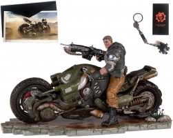 Gears of War 4 - Edition Collector : Figurine JD Fenix Moto (28cm x 48cm) + Lithographie + Porte-Clés Grenade Frag (sans jeu)