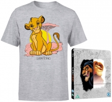 Film Le Roi Lion - 4K Ultra HD & Blu-ray - Edition Steelbook + T-Shirt - Le Roi Lion - Simba (Homme / Femme / Enfant - Taille XS à 5XL)