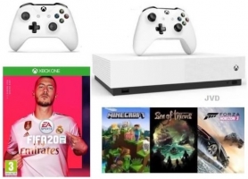 Console Xbox One S All Digital - 1To + 2ème Manette + FIFA 20 + Sea of Thieves + Forza Horizon 3 + Minecraft