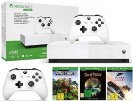 Console Xbox One S All Digital - 1To + 2ème Manette + Sea of Thieves + Forza Horizon 3 + Minecraft
