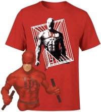 T-Shirt Marvel - Daredevil (Homme / Femme - Taille XS au XXL) + Tirelire Buste Marvel Daredevil