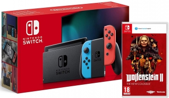 Console Nintendo Switch (2019 - Néon ou Gris) + Wolfenstein 2 : The New Colossus