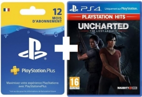 Abonnement PlayStation Plus de 12 Mois + Uncharted : The Lost Legacy - PlayStation Hits