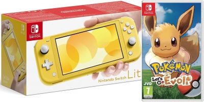 Console Nintendo Switch Lite (plusieurs coloris) + Pokémon Let's Go Evoli