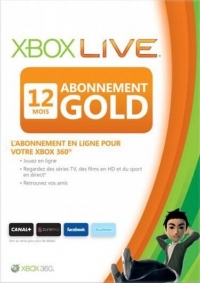 Abonnement Xbox Live Gold de 12 Mois