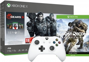Console Xbox One X - 1To + 2ème Manette + Gears 5 - Ultimate Edition + Gears of War : Ultimate Edition et Gears of War 2, 3 et 4 + Ghost Recon Breakpoint