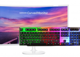 Ecran PC Samsung C32F391FW Full HD - 31.5 LED 4ms incurvé + Clavier Keyz Neon