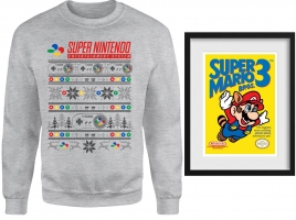 Pull de noël Nintendo + Poster (A3 ou A4) 