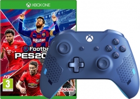 Manette Pour Xbox One / PC - Edition Spéciale Sport Blue + PES 2020