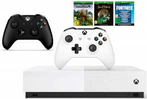 Console Xbox One S All Digital - 1To + 2ème Manette (Noire) + Sea of Thieves + Minecraft + Fortnite Legendary Evolving Skin & 2000 V-Bucks