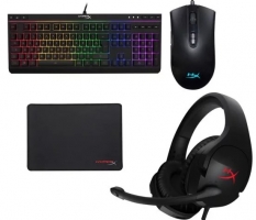 Claver membrane Alloy Core RGB + Casque Cloud Stinger + Souris Pulsefire Core - RGB + Tapis de souris Fury S