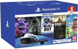 Casque Playstation VR + Caméra (V2) + VR Worlds + Skyrim + Everybody's Golf + Resident Evil 7 + Astro Bot Rescue Mission