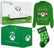 Console Xbox One S All Digital - 1To + Sea of Thieves + Minecraft + Fortnite Legendary Evolving Skin & 2000 V-Bucks + Chaussette de Noël Xbox