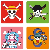 Dessous De Verre - One Piece (Set de 4 Skulls)