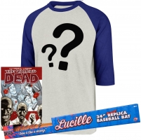 T-Shirt Mystère + Réplique Batte de Baseball Lucille - The Walking Dead (86cm) + Roman