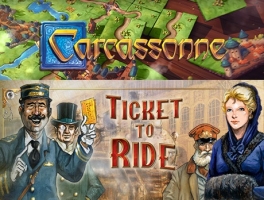 Carcassone + Ticket To Ride