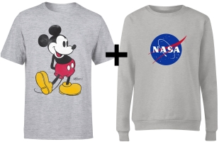 T-Shirt + Sweat (Mickey, NASA, Venom, Deadpool...)