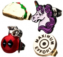 4 paires de boucles d'oreille Deadpool