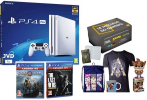Console PS4 Pro - 1To + 2 Jeux PlayStation Hits + Box Gaming