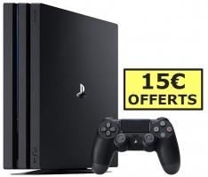 Console PS4 Pro - 1To (Noire) + 15€ Offerts