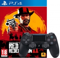 Manette DualShock 4 (Noire ou Blanche - V2) + Borderlands 3 / Red Dead Redemption 2 / NBA 2K20 / Dragon Ball Fighter Z