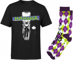 T-Shirt (Homme/Femme) Joker Hahaha + Chaussettes Joker