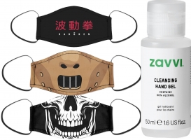 Masque au choix (Street Fighter Hadoken, Skull...) + Gel Hydroalcoolique