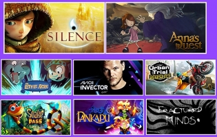 16 jeux (Avicii Invector, Snake Pass, Silence , Urban Trial Playground...)