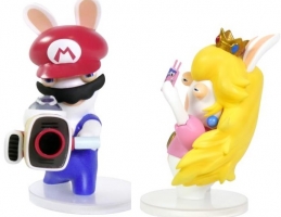 Figurine Mario et Les Lapins Crétins Kingdom Battle - Mario / Peach (8cm)