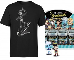 T-shirt Harley Quinn Bombshells + 2 figurines Cryptozoic Bombshells 