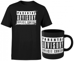 T-Shirt Parental Advisory Explicit Content + Mug