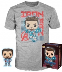 Figurine Funko Pop et T-Shirt Target Marvel Iron Man Suit (taille L)
