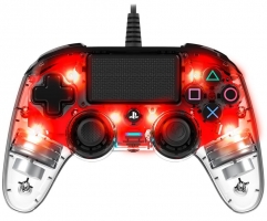 Manette pour PS4 - Nacon rouge lumineuse - Filaire