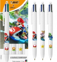 Lot de 3 Stylos BIC 4 couleurs Mario Kart