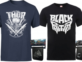 Lot T-Shirt + Porte monnaie Black Panther ou Thor: Ragnarok