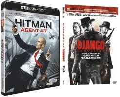 Film Hitman Agent 47 - Blu-Ray 4K Ultra HD & Blu-ray + Film Django Unchained - DVD