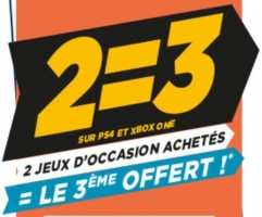 2 Jeux d'Occasion Achetés = Le 3ème Offert