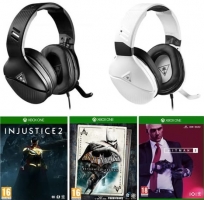 Micro-Casque Turtle Beach - Recon 200 (Noir ou Blanc) + Injustice 2 + Batman Return to Arkham + Hitman 2