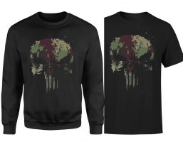 Lot The Punisher : Pull Camo + T-Shirt (Homme/Femme)