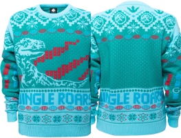 Pull de noël brodé : Jurassic Park